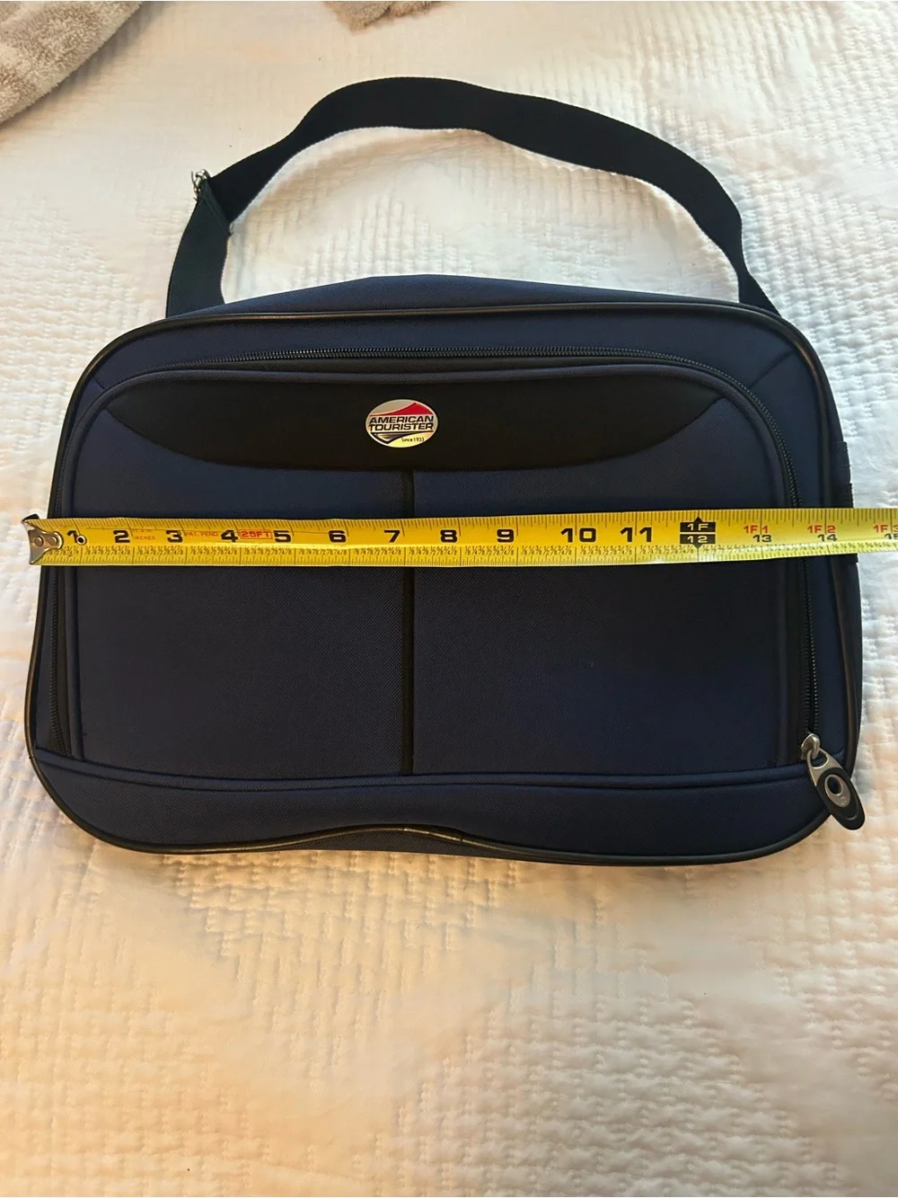 American Tourister Blue Travel Shoulder Bag - Lightweight Carry-On
